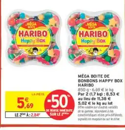 Intermarché HARIBO Méga boite de bonbons happy box offre
