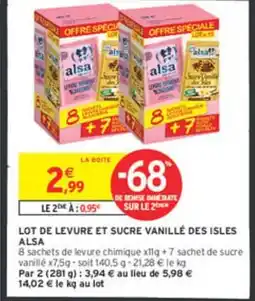 Intermarché ALSALot de levure et sucre vanillé des isles offre