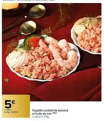 Coquille Cocktail De Homard Et Fruits De Mer