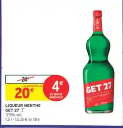 Intermarché GET 27 Liqueur menthe offre