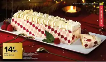 Bûche Framboisier