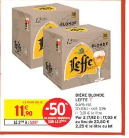 Intermarché LEFFE Biere blonde offre