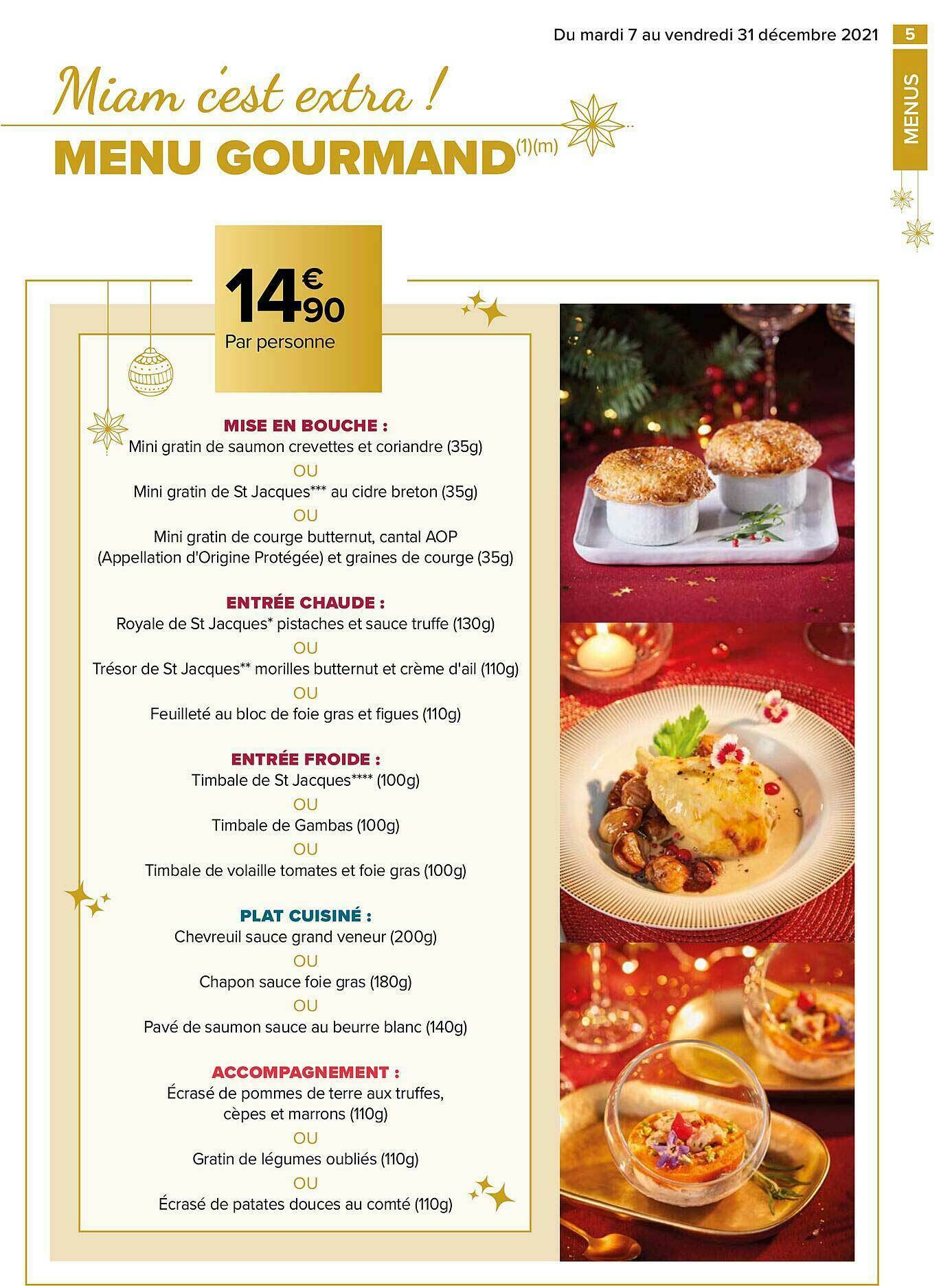 Promo Menu Gourmand chez Carrefour