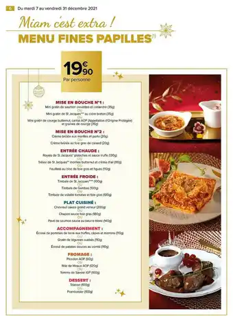 Carrefour Menu Fines Papilles offre