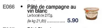 Croque Gel Pâté de campagne au vin blanc offre