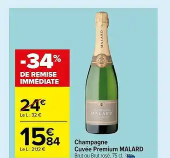 Carrefour Market Champagne Cuvée Premium Malard offre