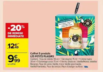 Carrefour Market Coffret 5 Produits Les Petits Plaisirs offre