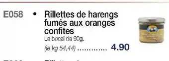 Rillettes de harengs fumés aux oranges confites