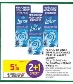 Intermarché LENOR Parfum de linge en perles envolée d'air 13 lavages offre