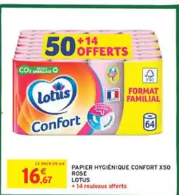 Intermarché LOTUS Papier hygiénique confort x50 offre