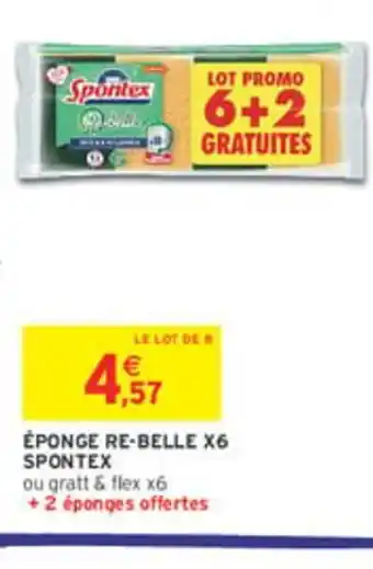 Intermarché SPONTEX Éponge re-belle x6 offre