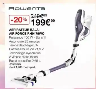 Costco Aspirateur Balai Air Force Rowenta offre