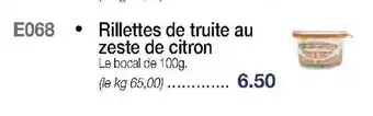 Rillettes de truite au zeste de citron