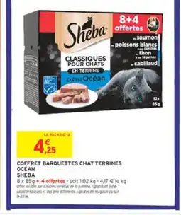 Intermarché SHEBA Coffret barquettes chat terrines ocean offre