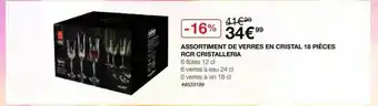 Costco Assortiment De Verres En Cristal 18 Pièces Cristalleria offre