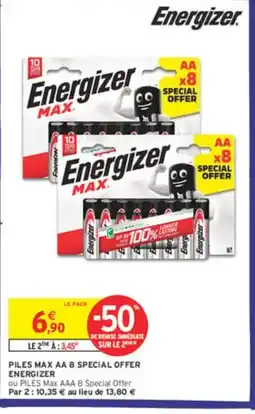 Intermarché ENERGIZER Piles max aa 8 special offer offre