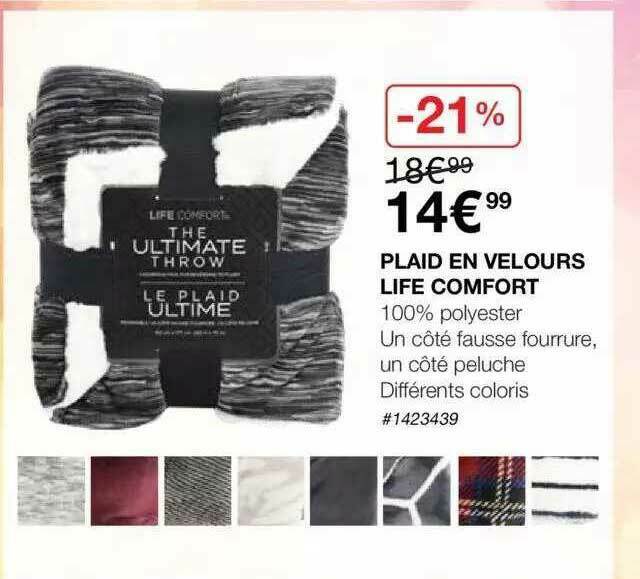 Promo Plaid En Velours Life Comfort chez Costco