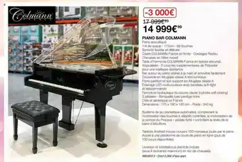Costco Piano Bar Colmann offre