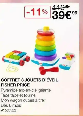 Costco Coffret 3 Jouets D'éveil Fisher Price offre