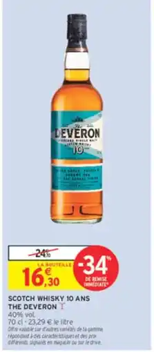 Intermarché THE DEVERONI Scotch whisky 10 ans offre