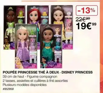 Costco Poupée Princesse Thé Deux - Disney Princess offre