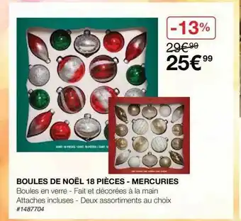 Costco Boules De Noël 18 Pièces - Mercuries offre