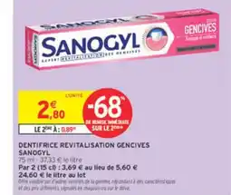 Intermarché SANOGYL Dentifrice revitalisation gencives offre