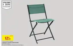 Intermarché Chaise pliante acier sauge offre