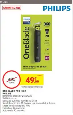 Intermarché PHILIPS One blade pro noir offre