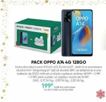 Pack Oppo A74 4g 128go