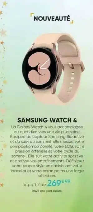 Fnac Samsung Watch 4 offre