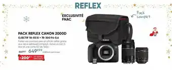 Pack Reflex Canon 2000d Objectif 18-55 Is + 75-300 F4-5.6