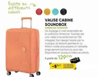 Fnac Valise Cabine Soundbox offre