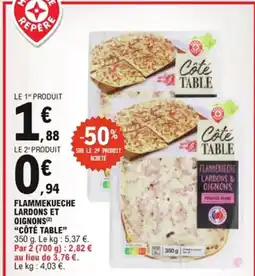 E.Leclerc Flammekueche lardons et oignons côté table offre