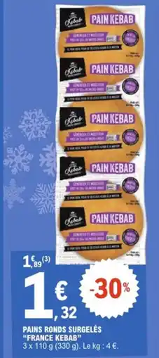 E.Leclerc Pains ronds surgelés france kebab offre
