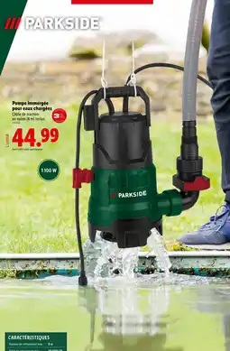 Lidl PARKSIDE Pompe immergée pour eaux chargées offre
