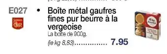 Croque Gel Boîte métal gaufres fines pur beurre à la vergeoise offre