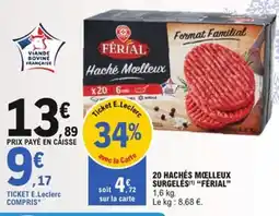 E.Leclerc 20 hachés moelleux surgelės férial offre