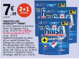 E.Leclerc Tablettes lave vaisselle finish offre