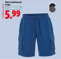 Lidl Short molletonné cargo offre