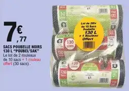 E.Leclerc Sacs poubelle noirs poubel'sak offre