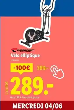 Lidl CHRISTOPEIT Vélo elliptique offre