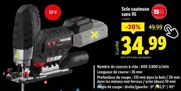 Lidl PARKSIDE Scie sauteuse sans fil offre