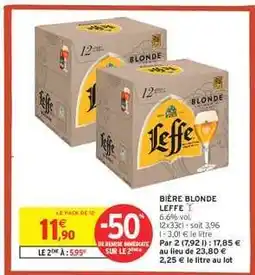 Intermarché Bière Blonde Leffe offre
