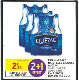 Intermarché Eau Minerale Naturelle Gazeuse Quezac offre