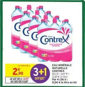 Intermarché Eau Minérale Naturelle Contrex offre