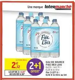 Intermarché EAU DE SOURCE FIEE DES LOIS offre