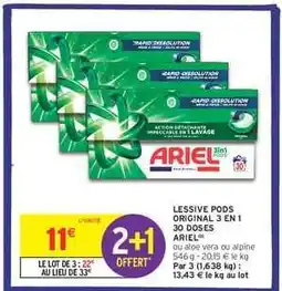 Intermarché LESSIVE PODS ORIGINAL 3 EN 1 offre