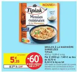 Intermarché MOULES À LA MARINIÈRE SURGELÉES offre