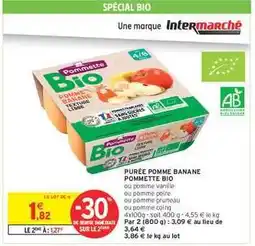 Intermarché PURÉE POMME BANANE POMMETTE BIO offre